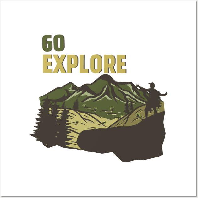 Go Explore - Adventure Edition Wall Art by Akmal Alif 